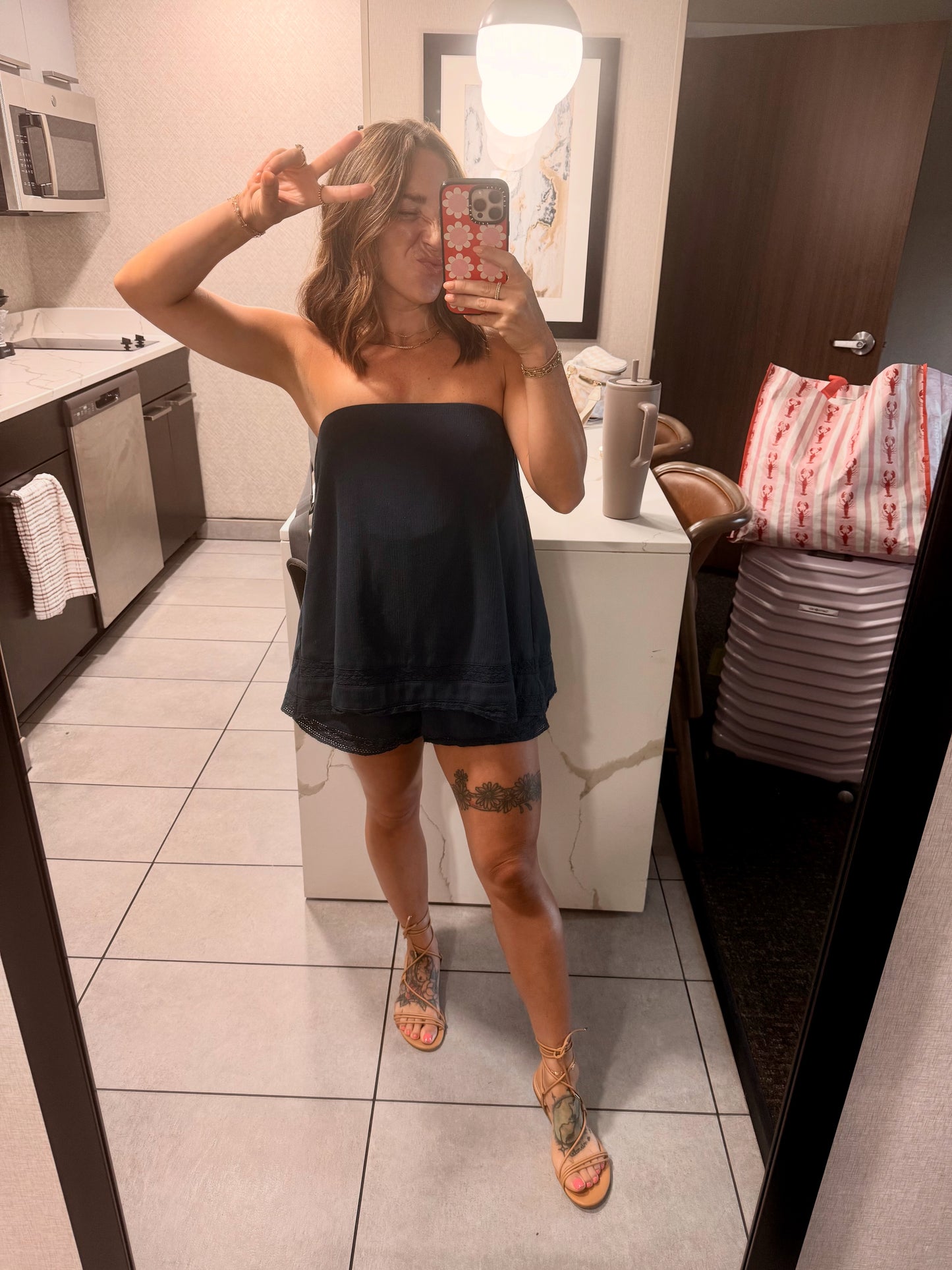 Morgan Lace Trim Romper