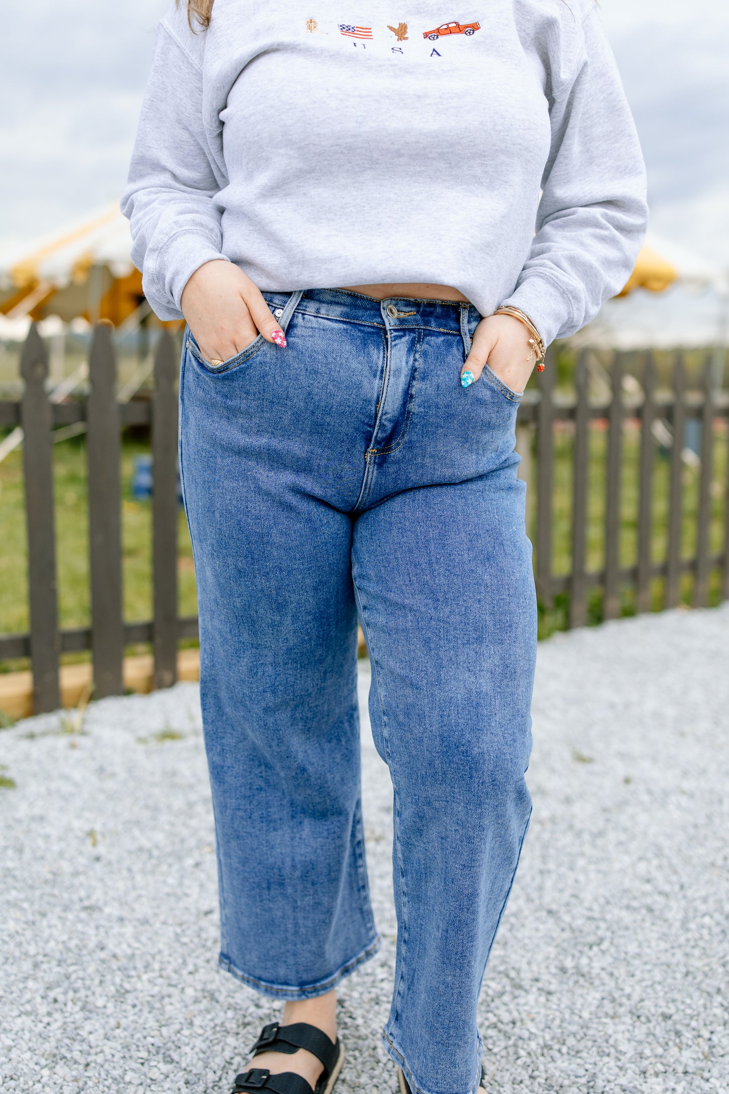 Lexi TC Crop Wide Leg Denim