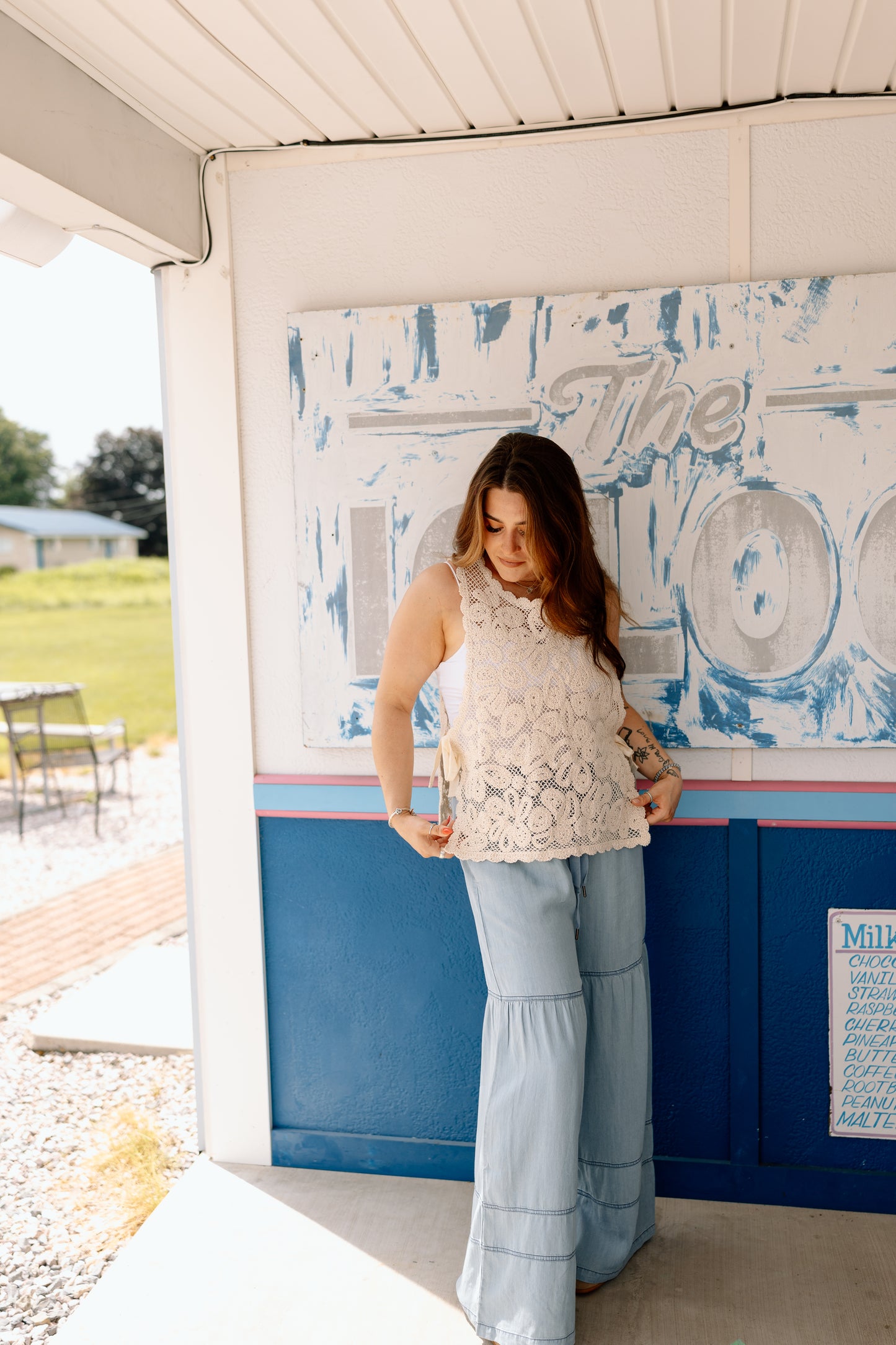 Lucy Denim Wide Leg Pant