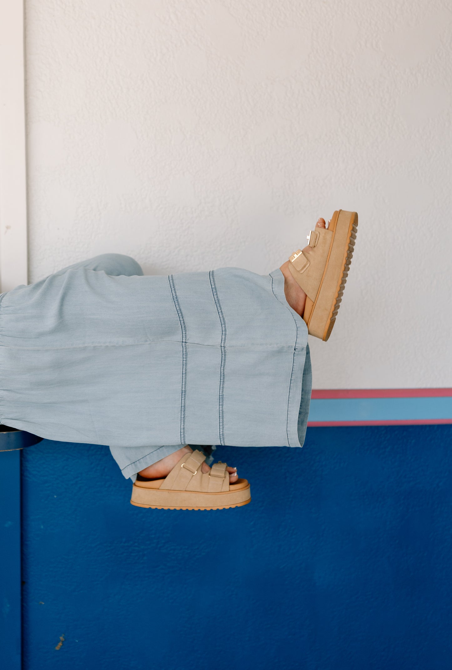 Wonder Platform Double Strap Sandal