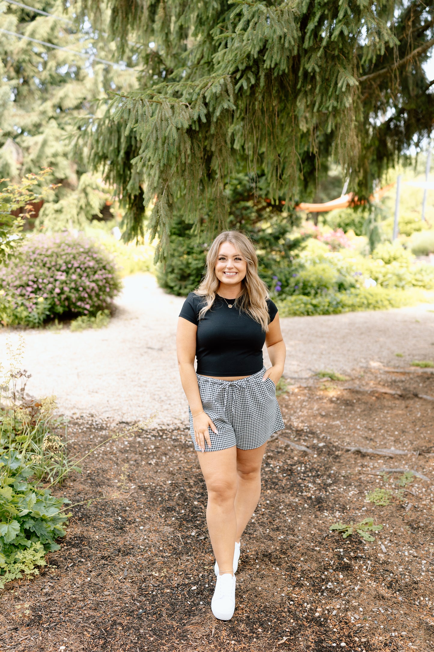 Sadie Gingham Relaxed Fit Shorts