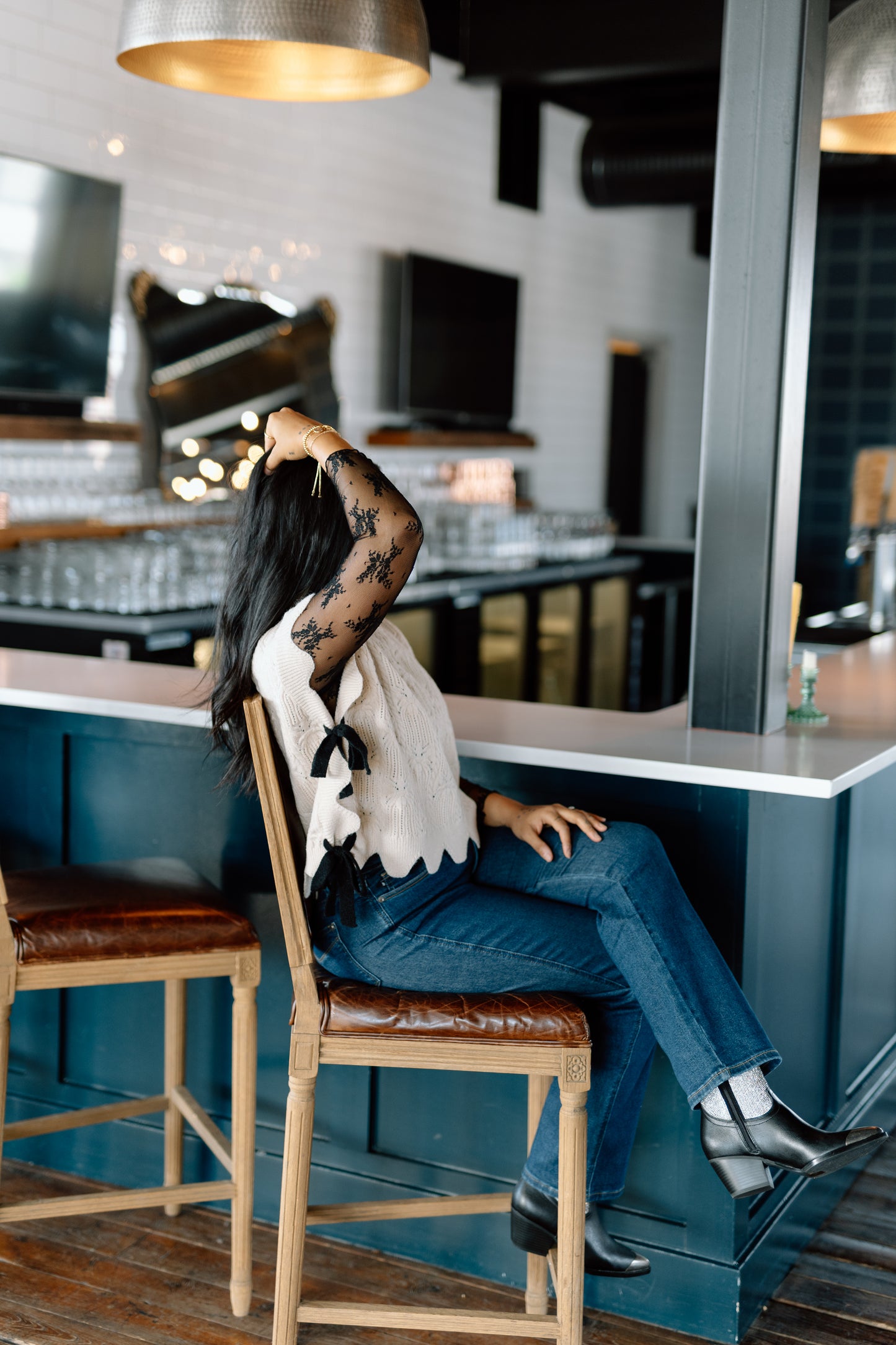 Flora Scallop Edge Sweater Vest