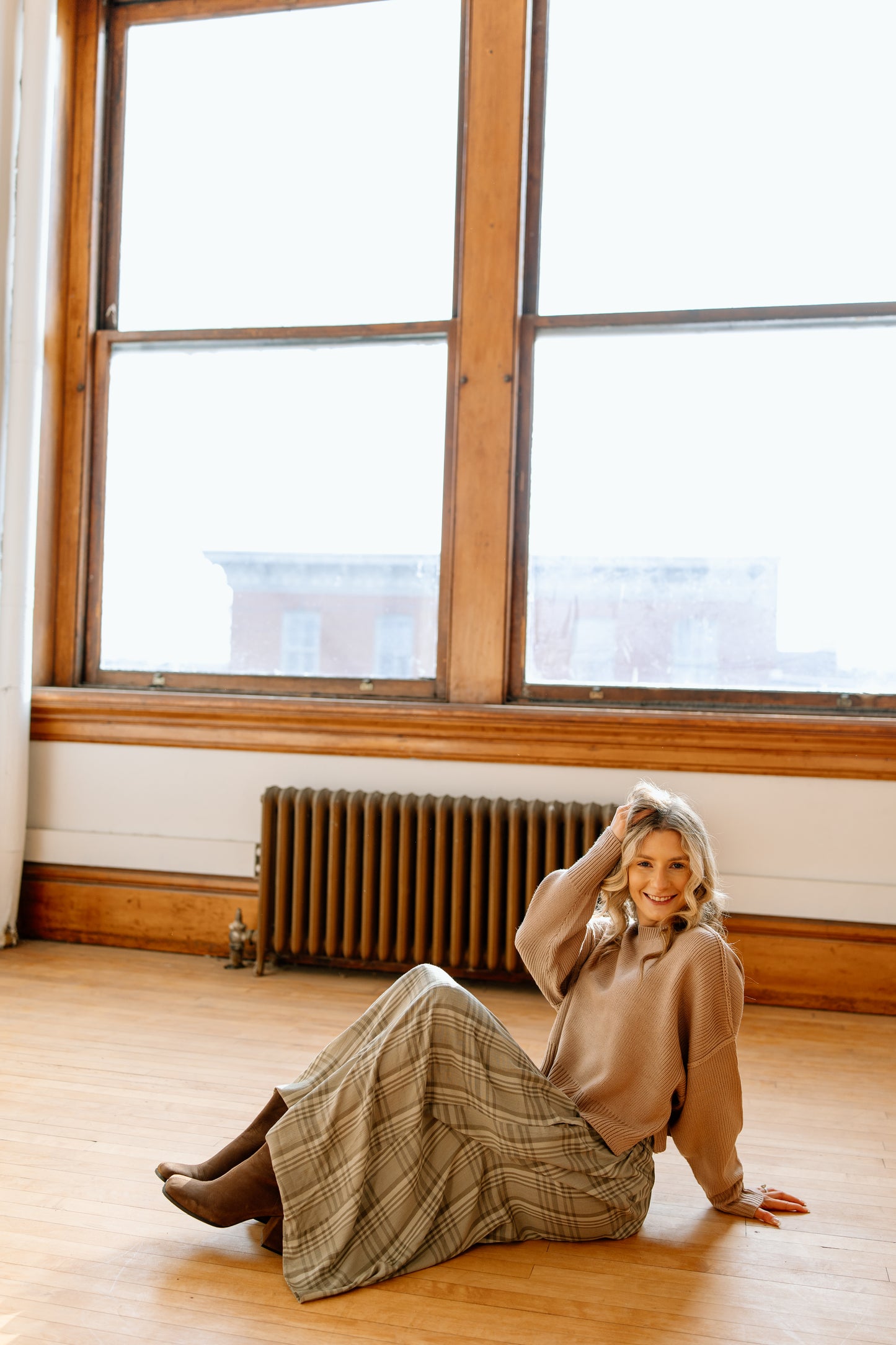 Emery Plaid Midi
