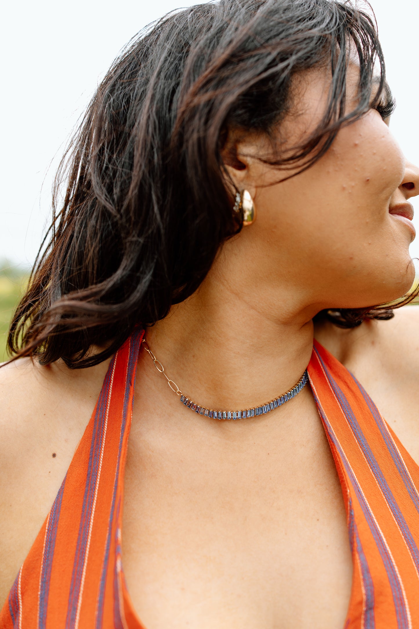 Bejeweled Paperclip Necklace