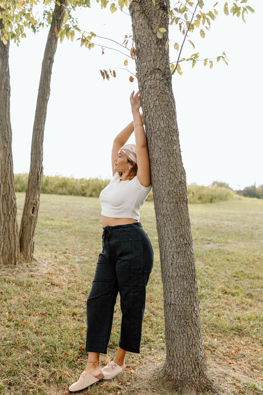 Hux Barrel Pant with Tie Waist