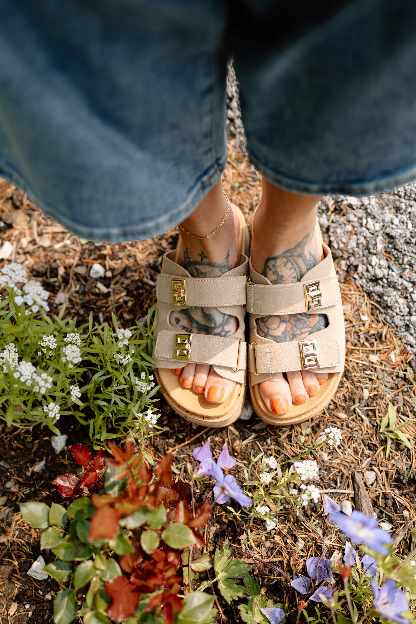 Wonder Platform Double Strap Sandal