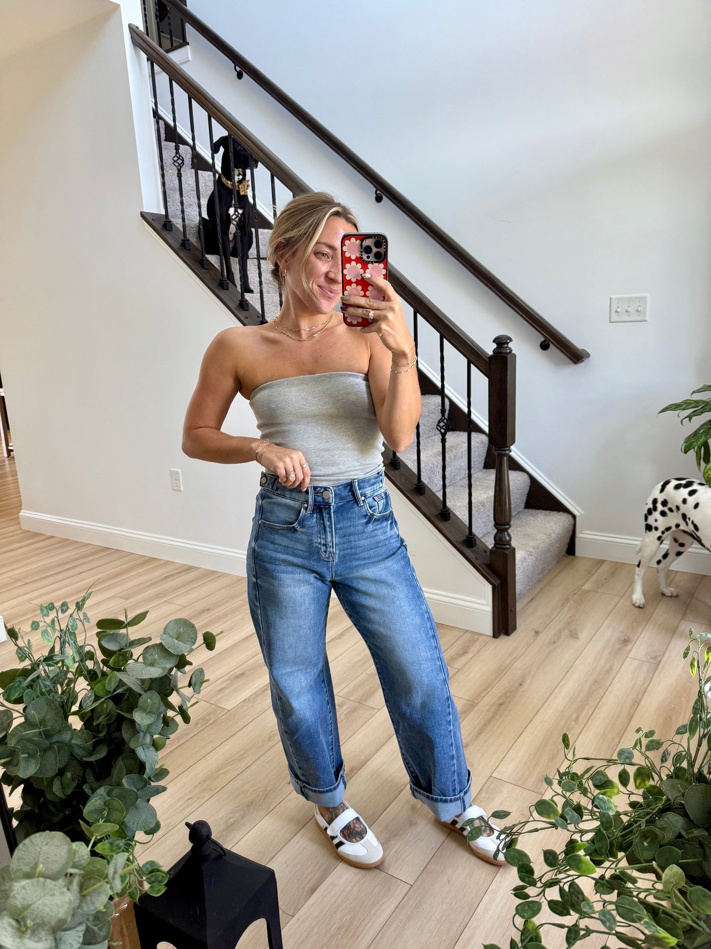 Blooming Barrel Jean