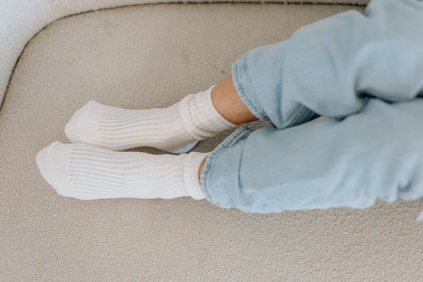 Ribbed Crew Socks