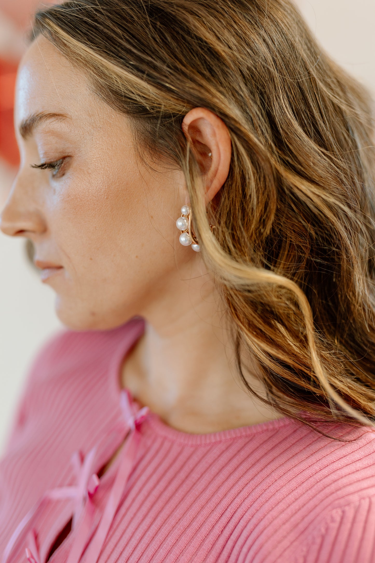 Mean Girl Pearl Hoop Earrings