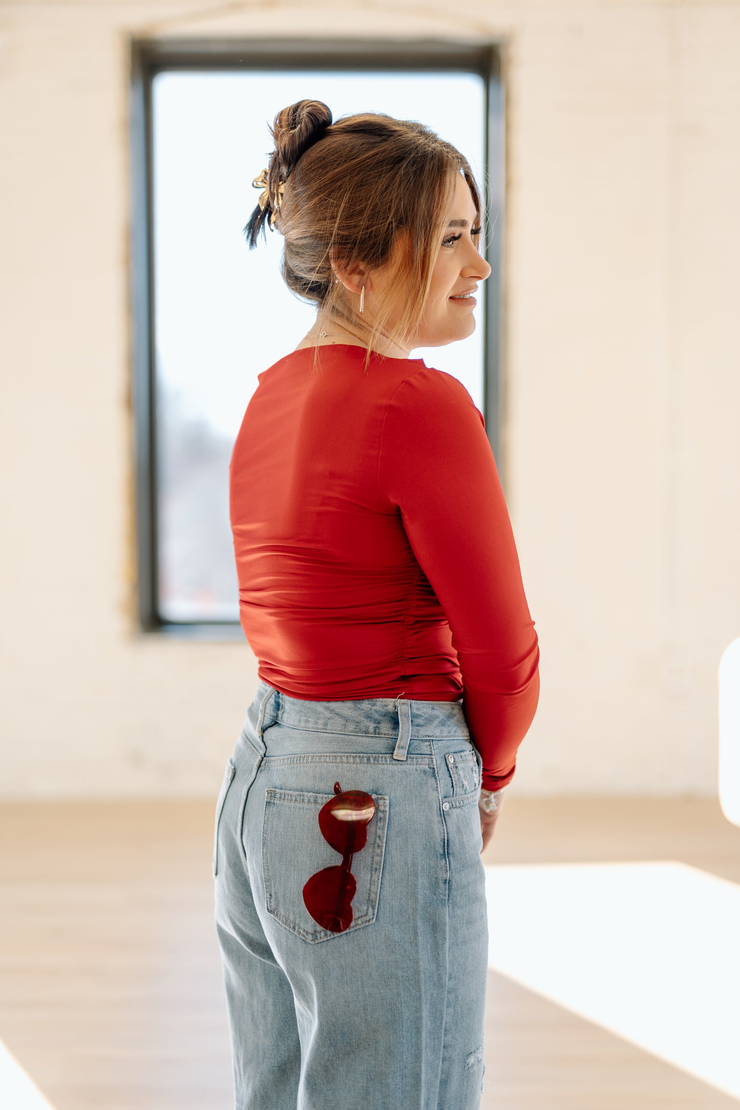 Luna Asymmetric Cutout Shoulder Top