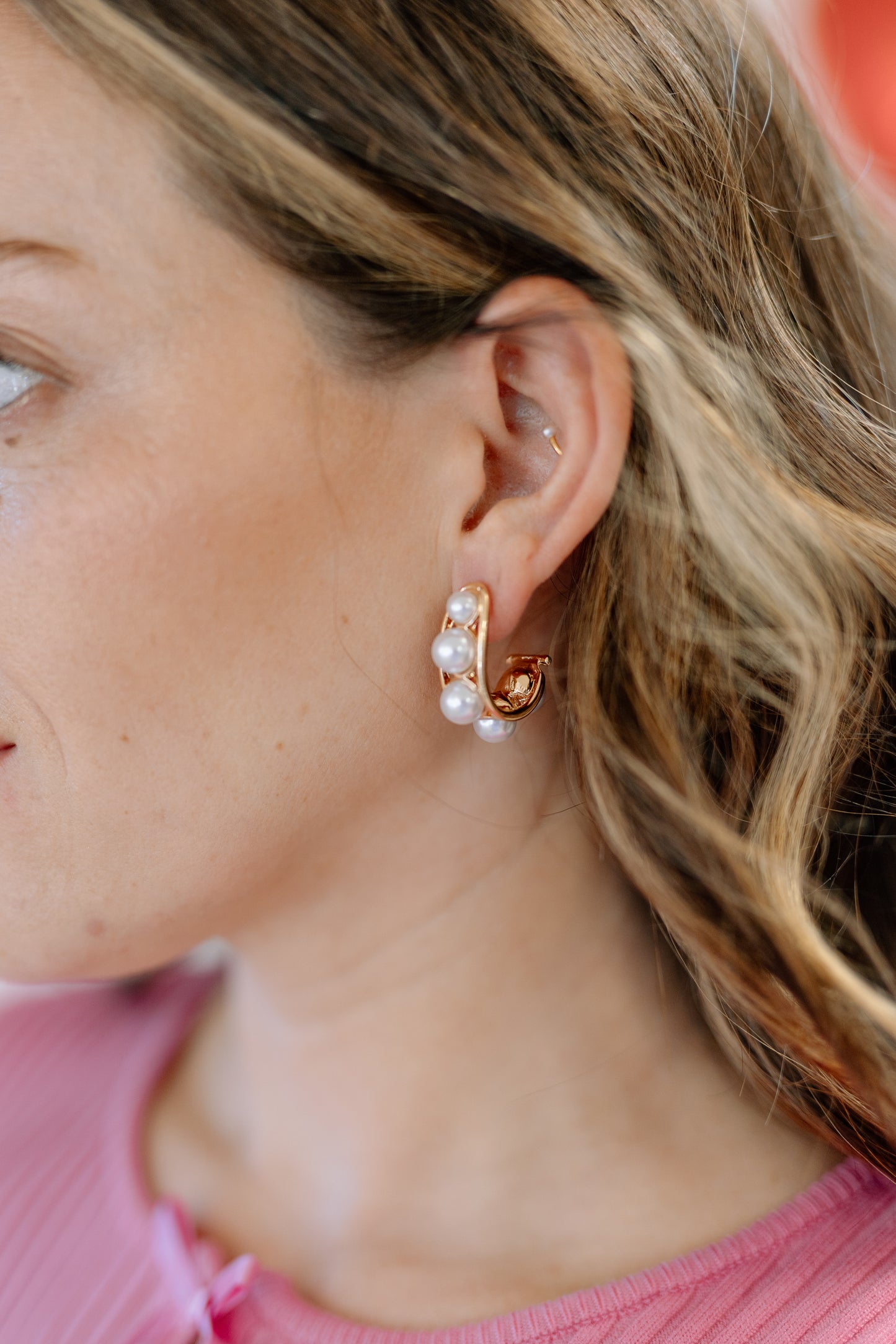 Mean Girl Pearl Hoop Earrings