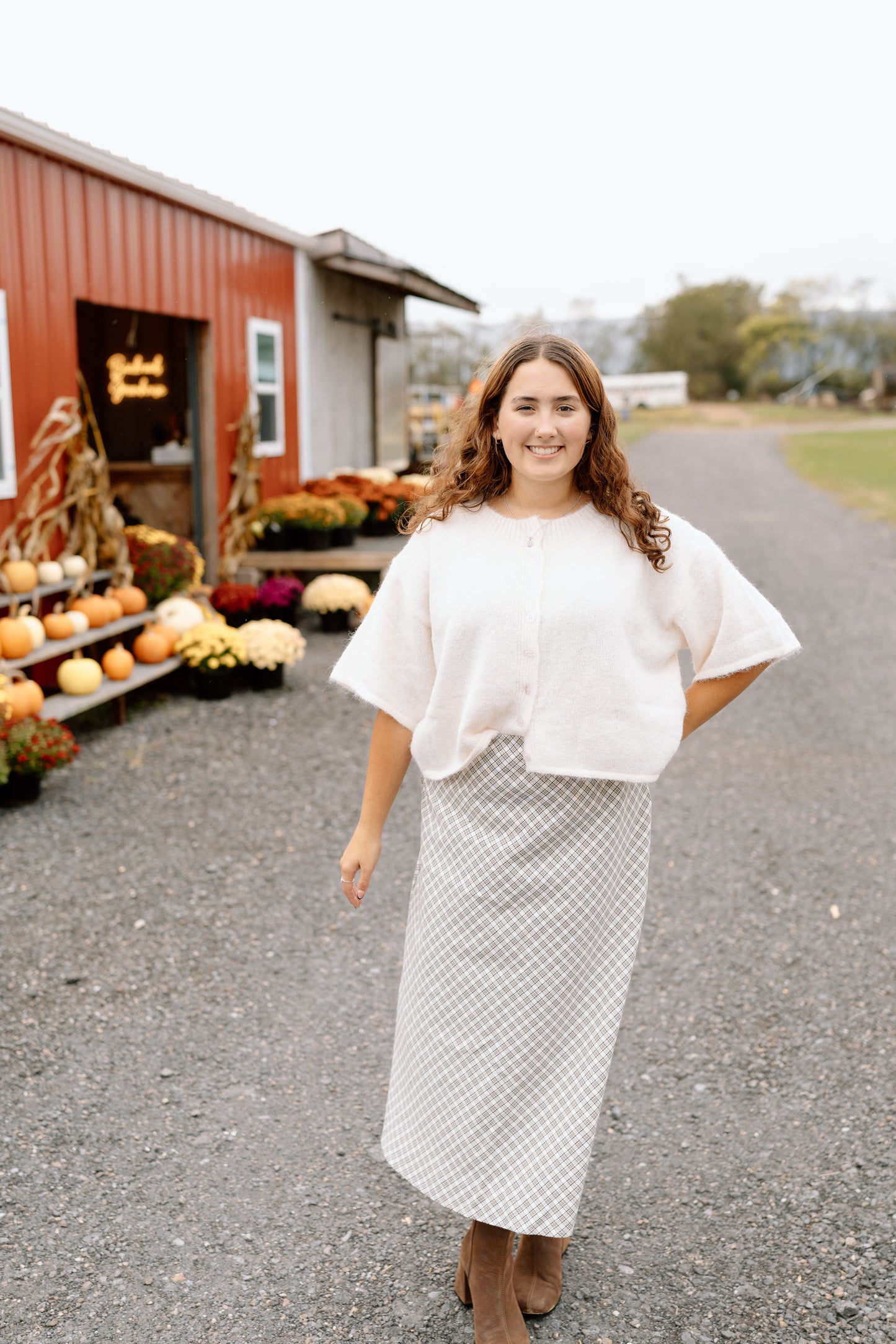 Mona Plaid Midi Skirt