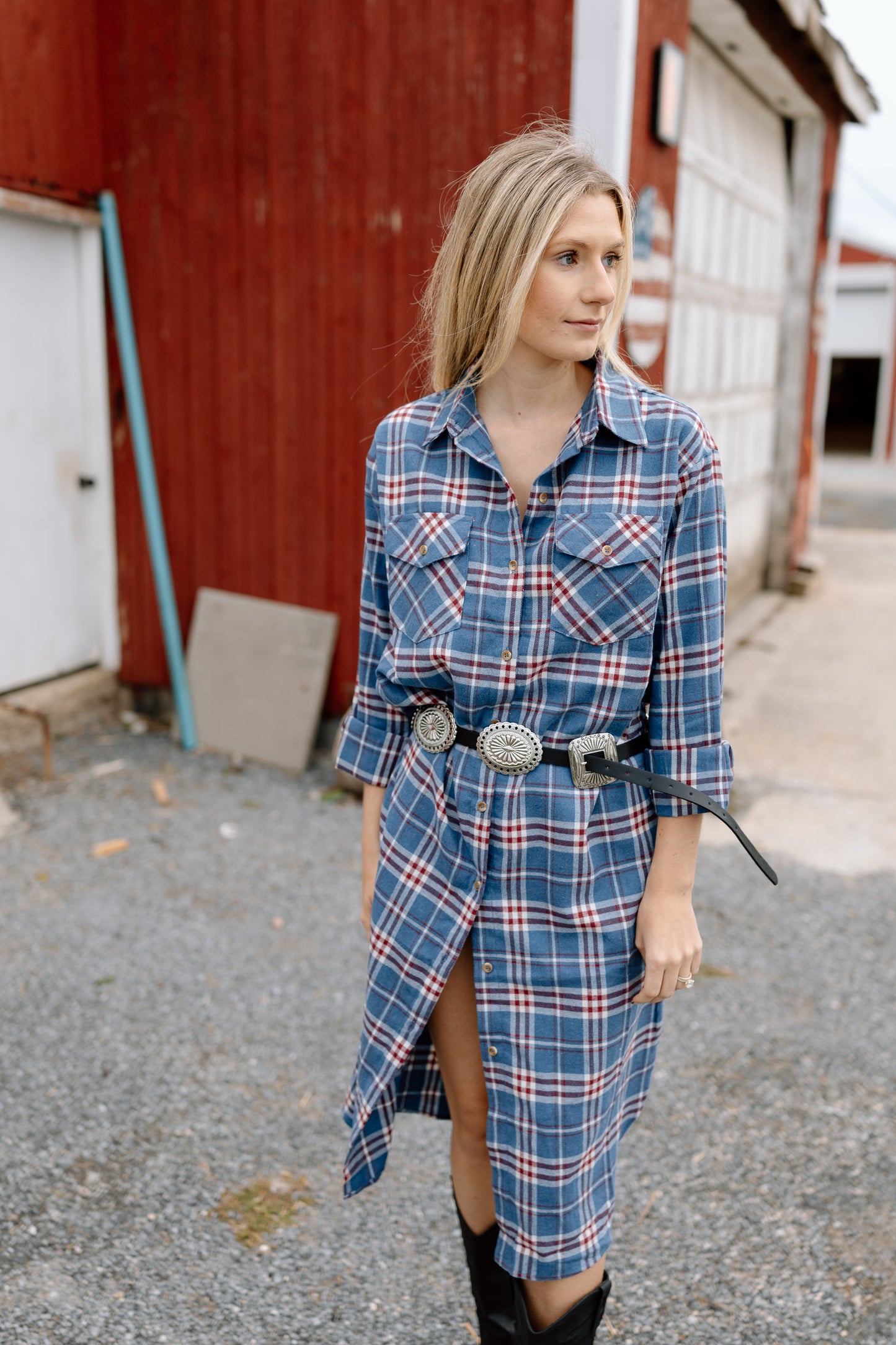 Cheyenne Flannel Longline Shirt