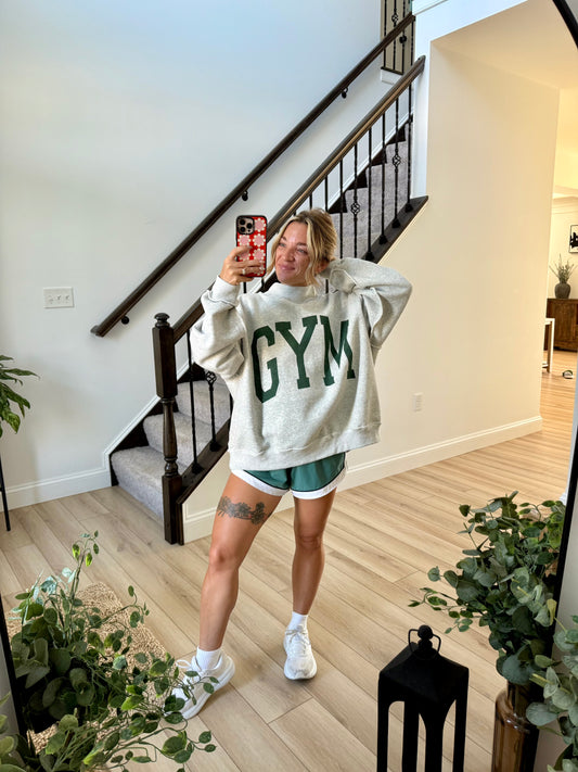 Gym/Bed Reversible Mockneck Sweatshirt