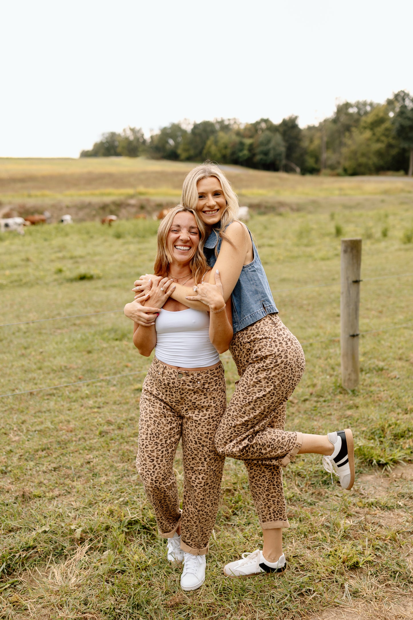 Leopard Barrel Jean