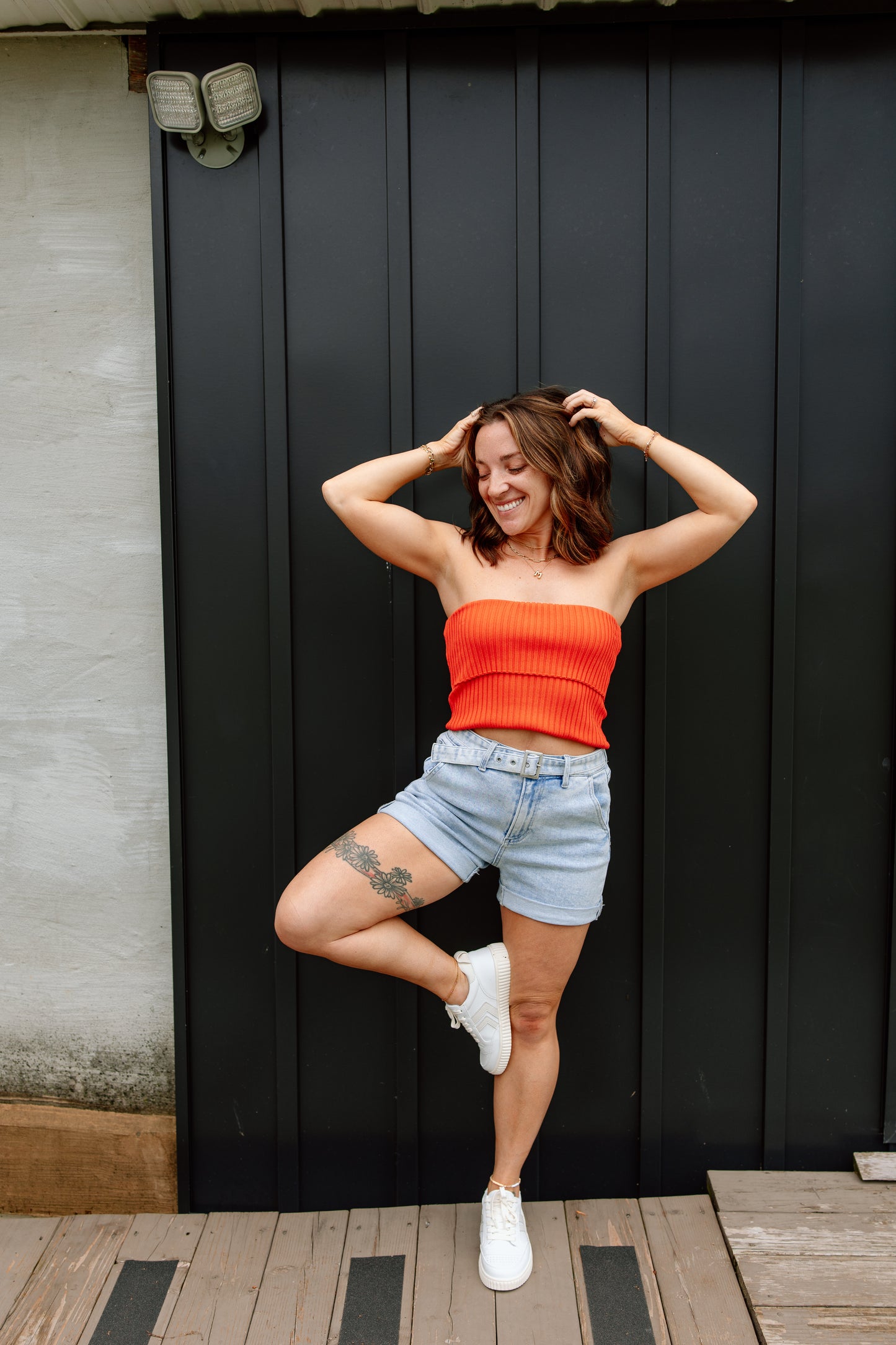 Leah Strapless Ribbed Top