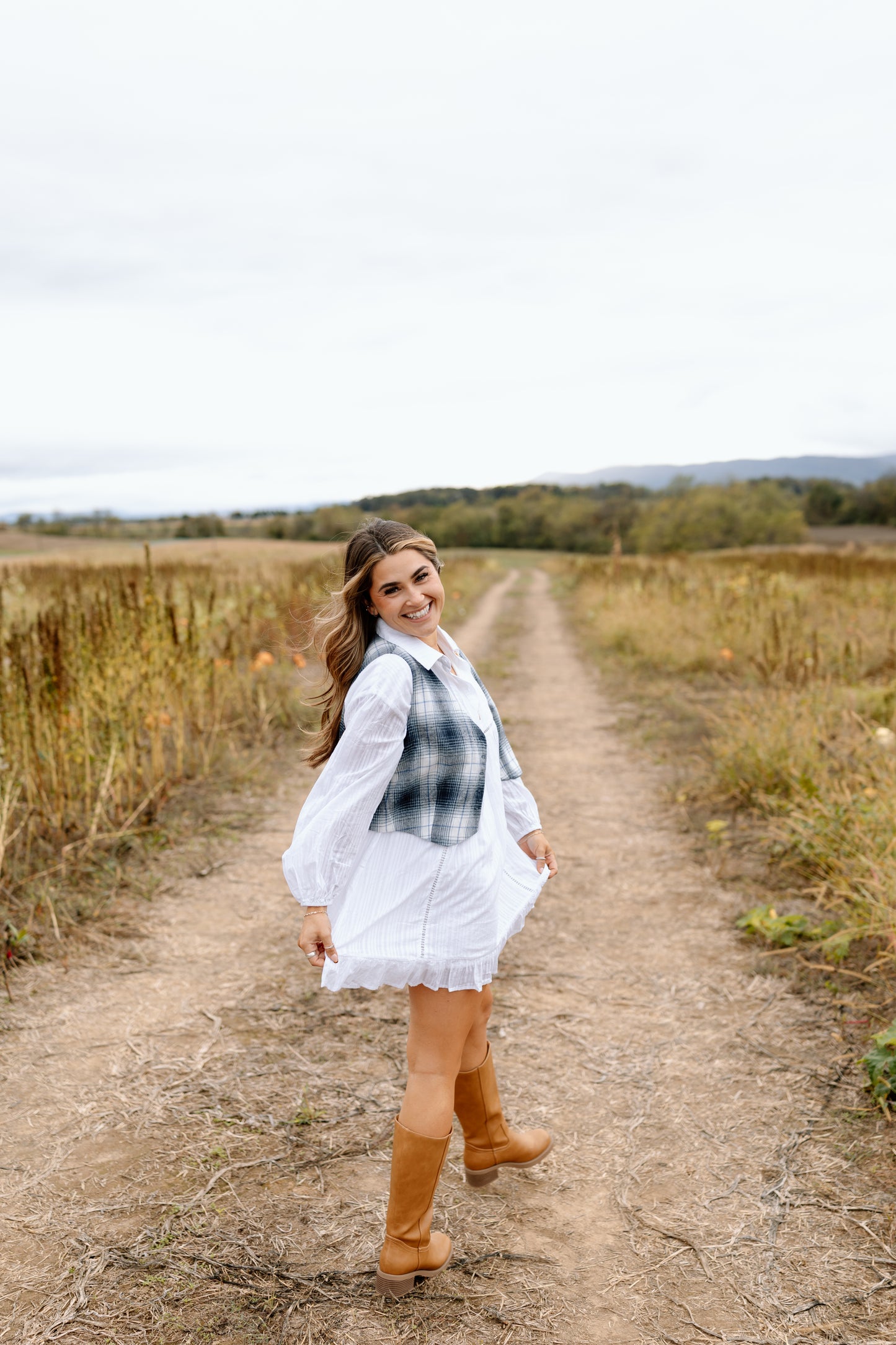Wren Plaid Button Up Vest