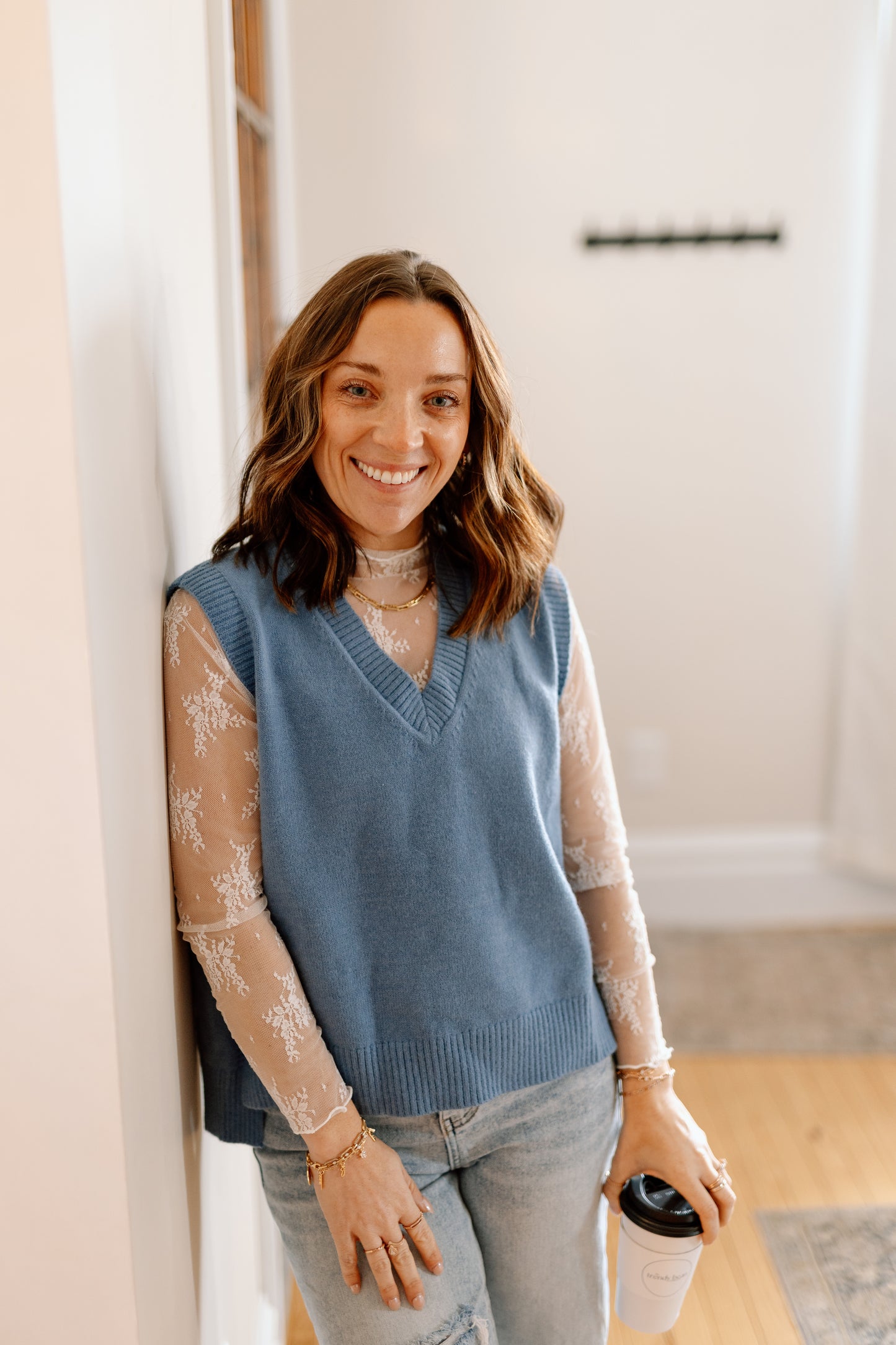Auburn Blaze Sheer Long Sleeve Top