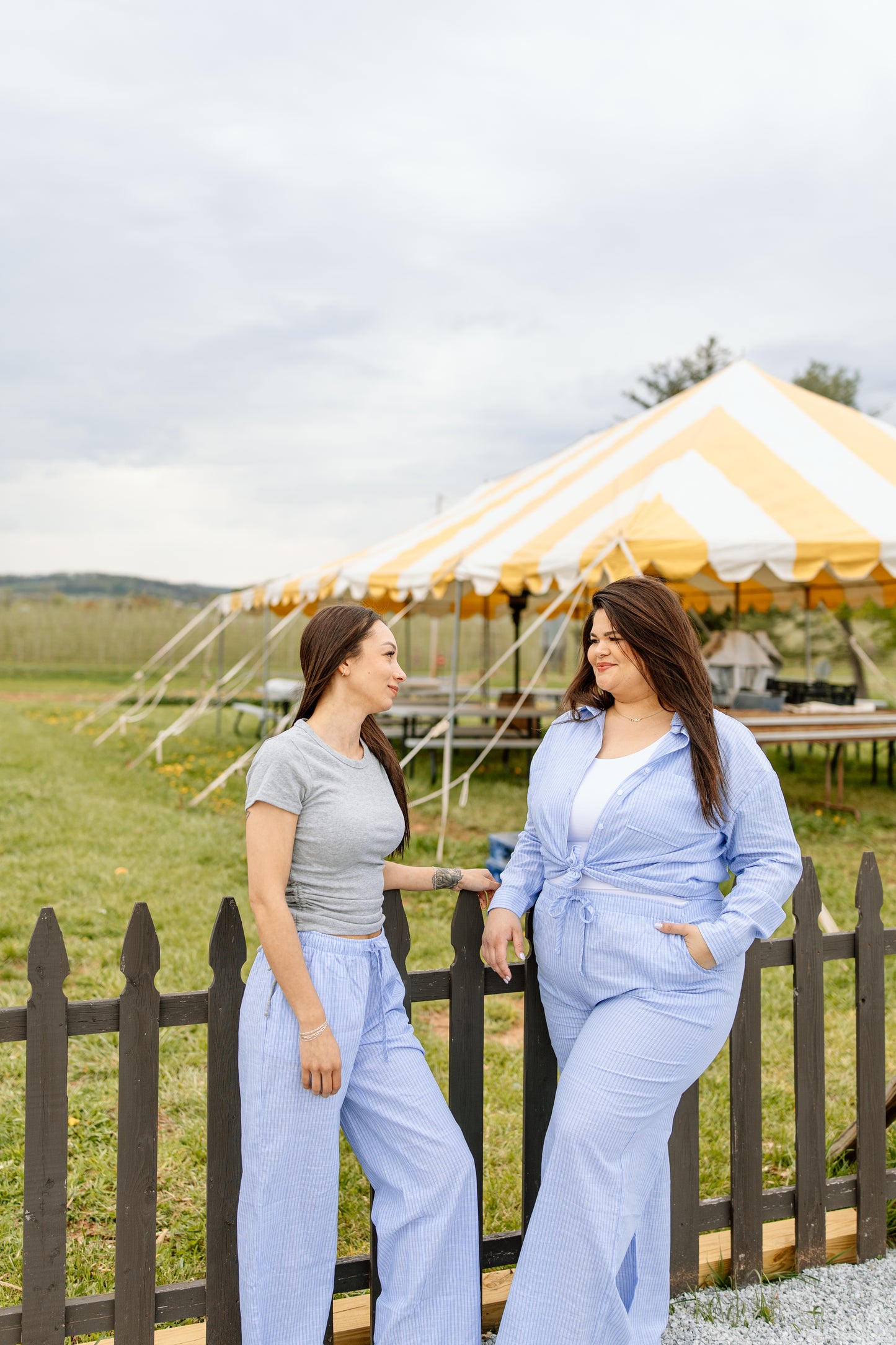 Elli Stripe Gauze Long Pants