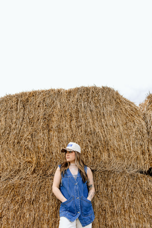 Caroline Denim Vest with Pockets