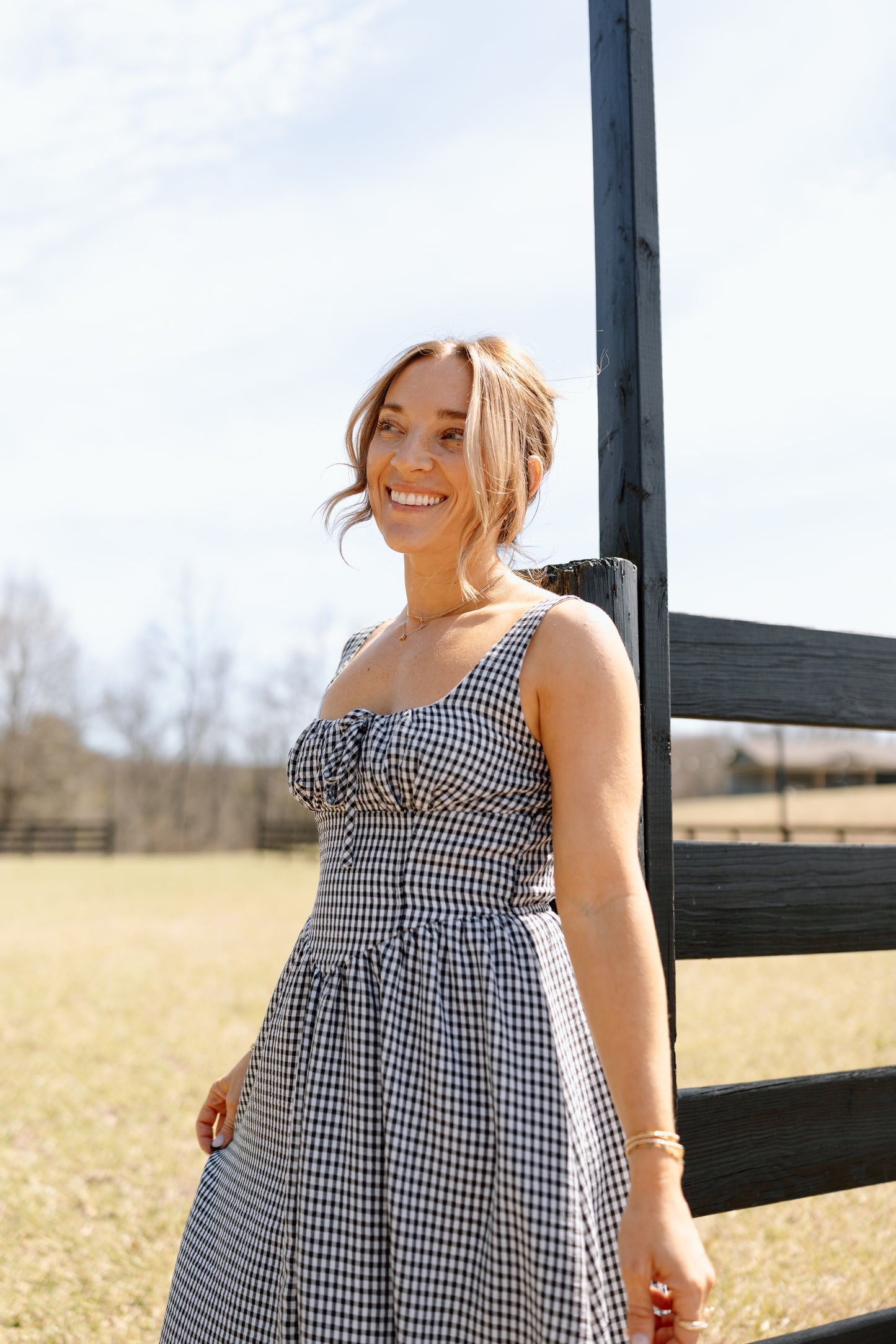 Calla Gingham Midi