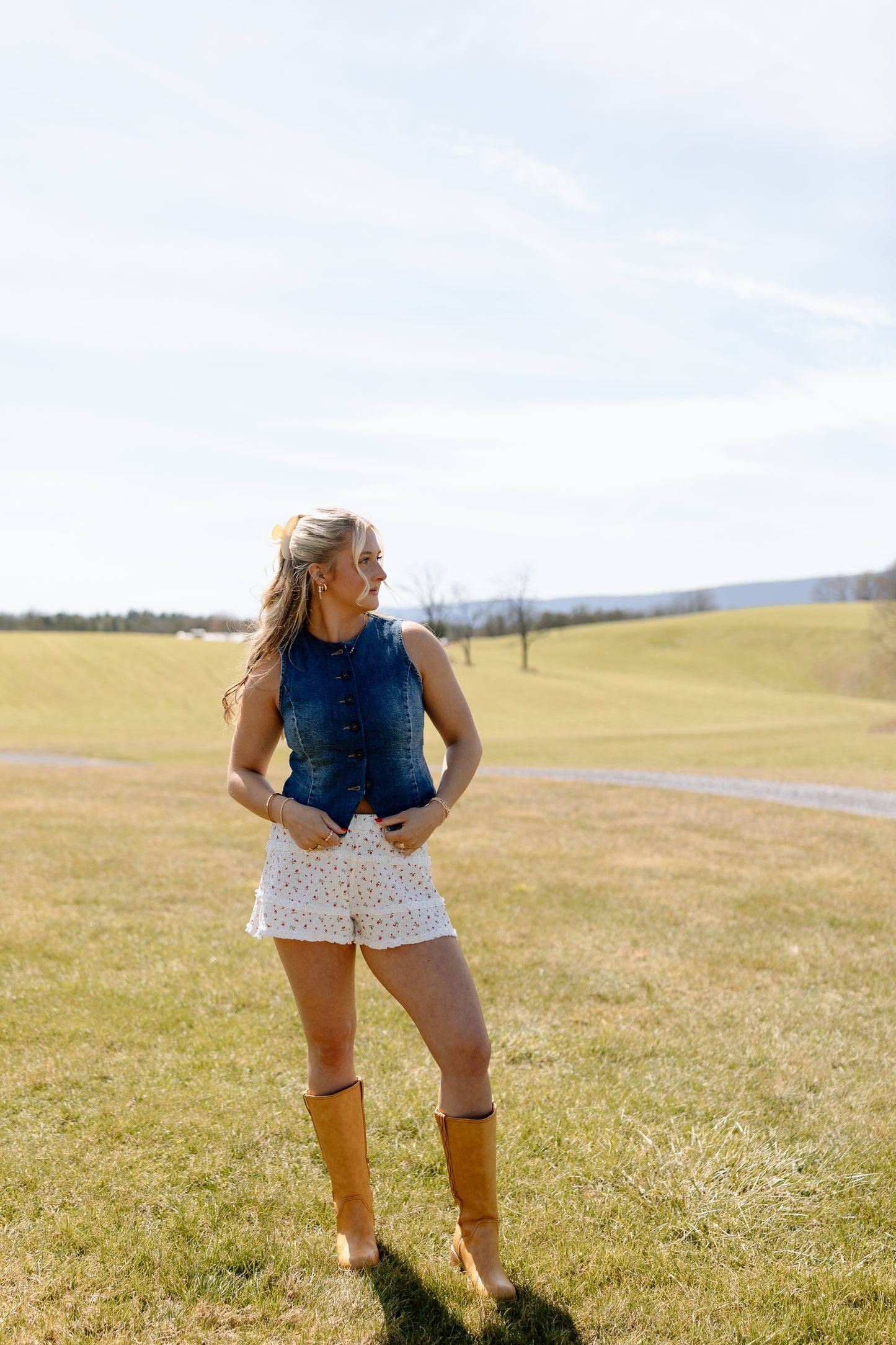 Avery Denim Top