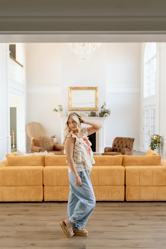 Jami Elastic Tie Waist, Wide Leg