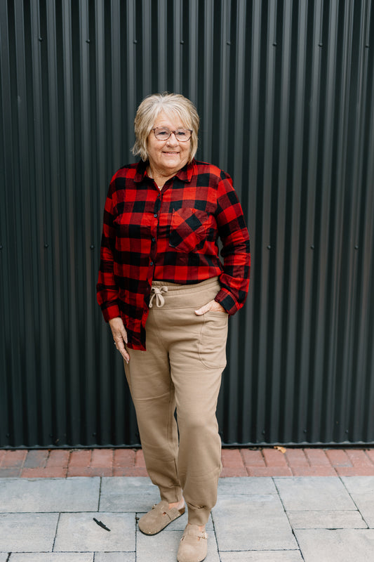 Christmas Everyday Plaid Top