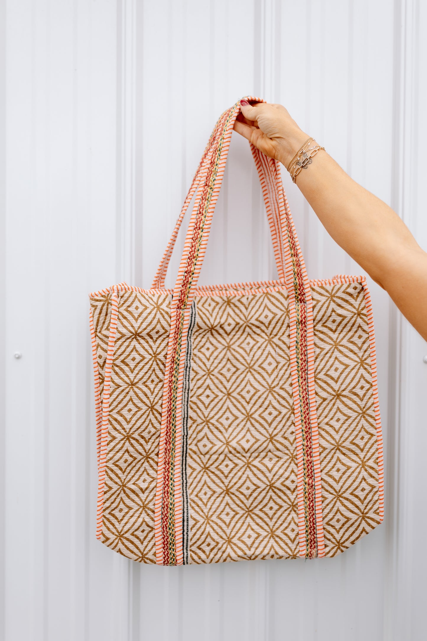 Quilted Bag - Taupe