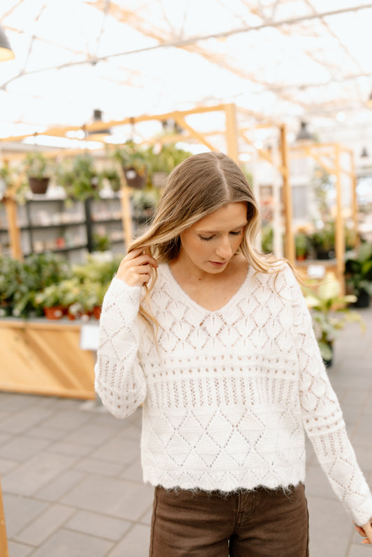 Bambi Open Crochet Sweater
