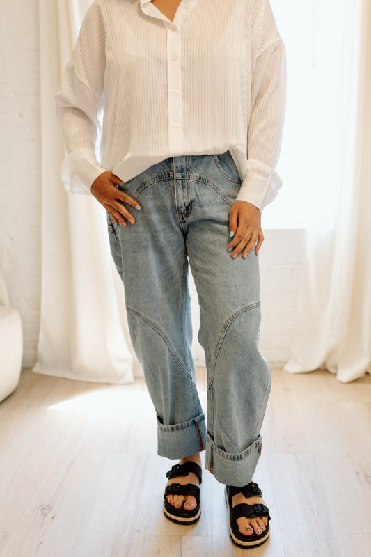 Whiskey Wide Cuff Barrell Jean