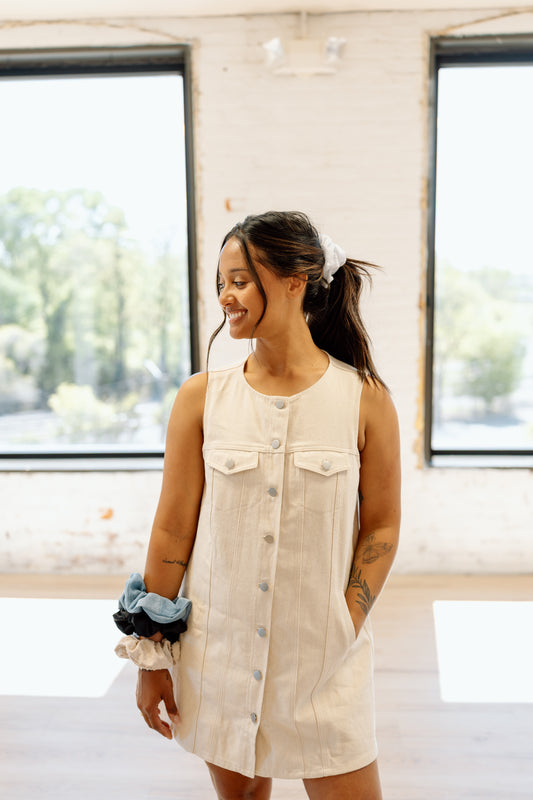 Hazleigh Denim Shirt Dress