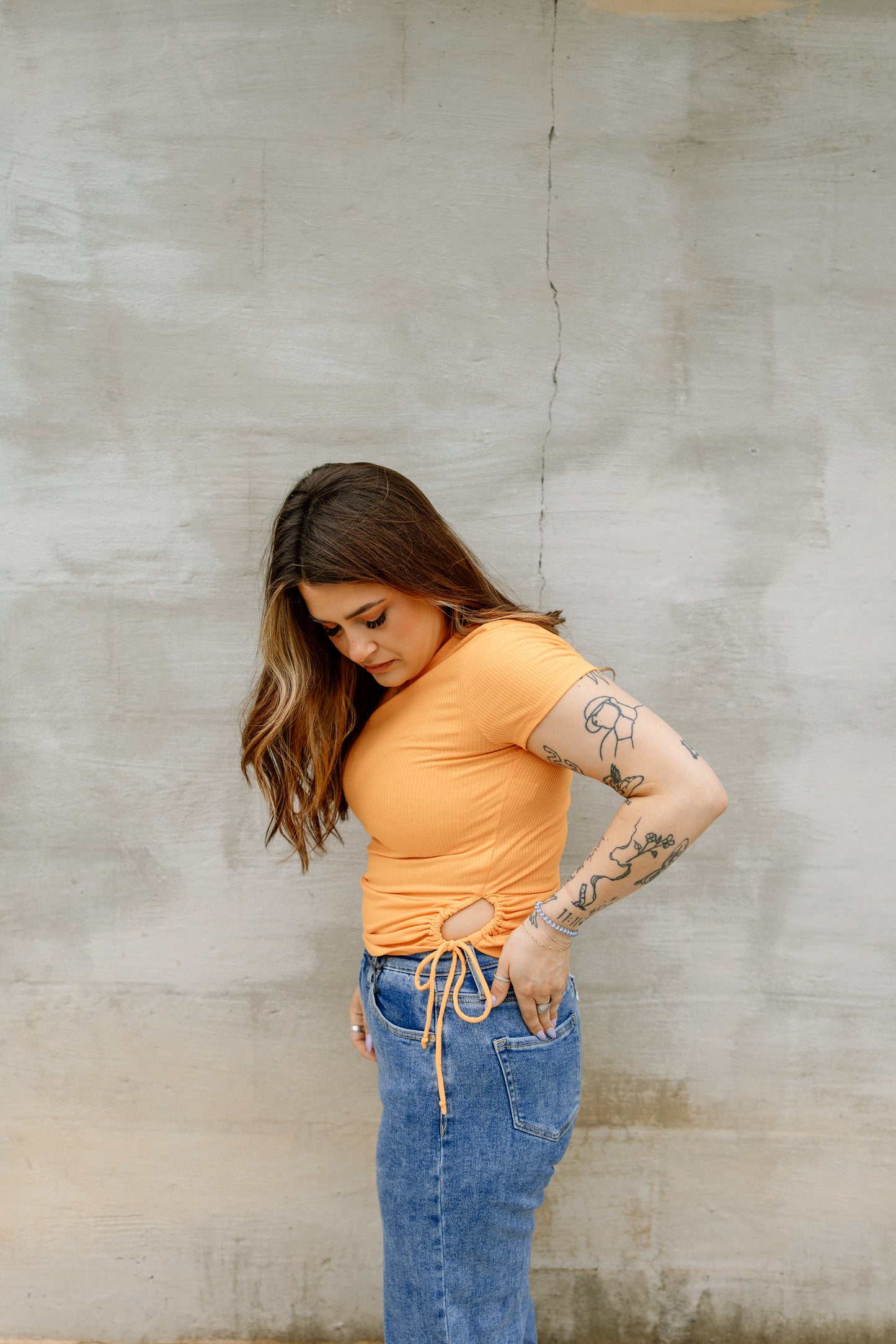 Tasha Ribbed Tee