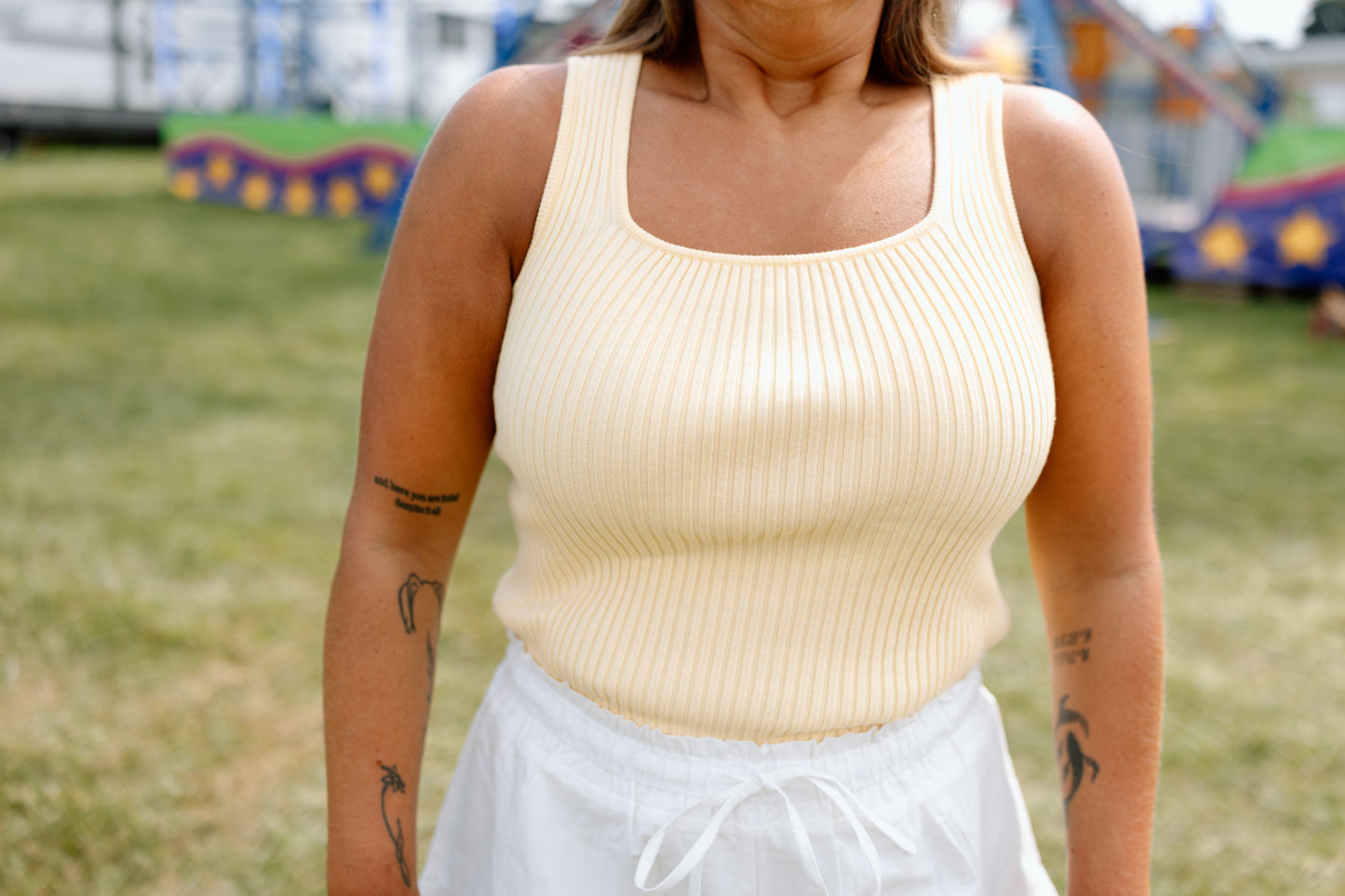 Eliana Sweater Square Neck Tank
