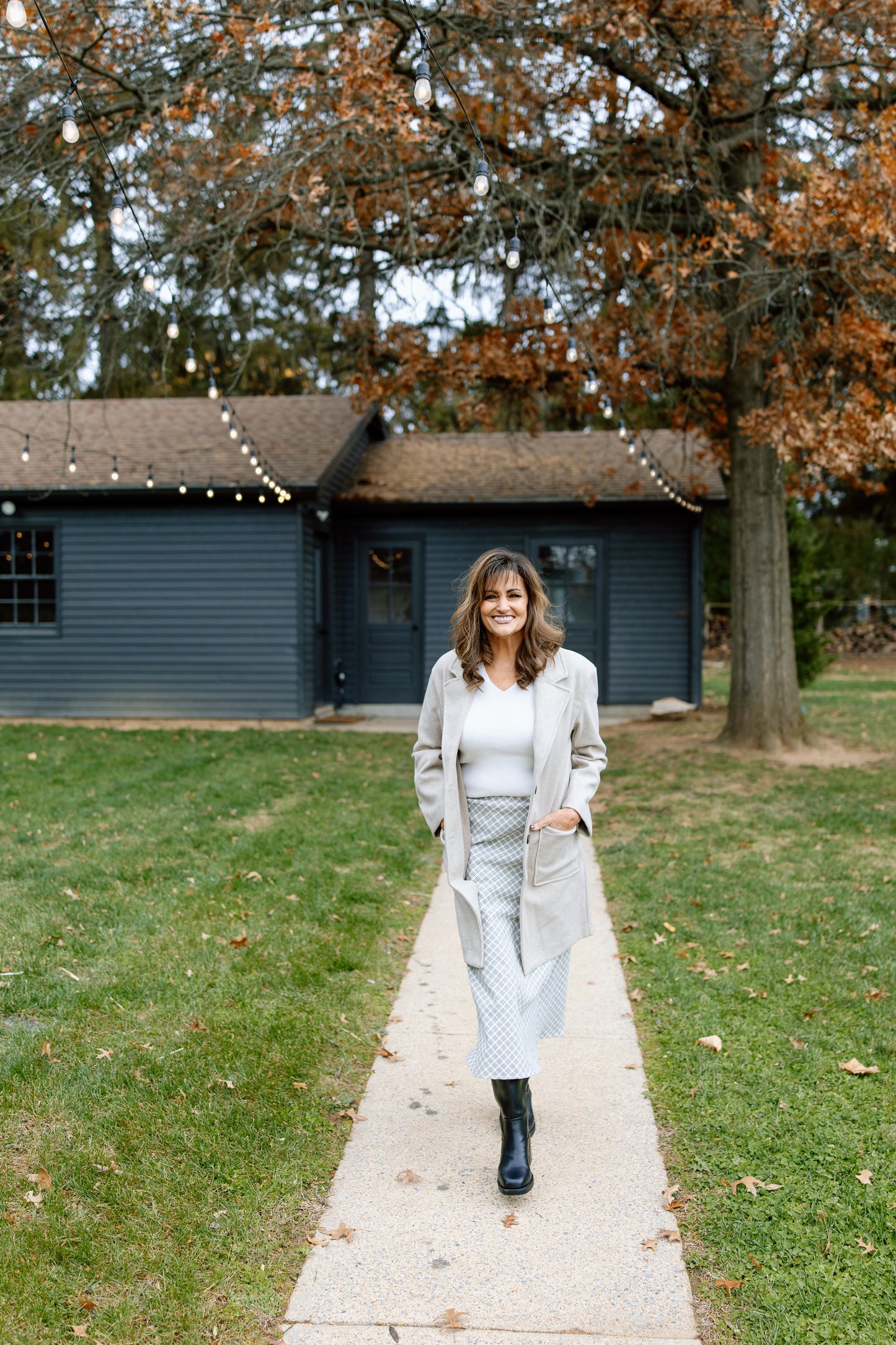 Mona Plaid Midi Skirt