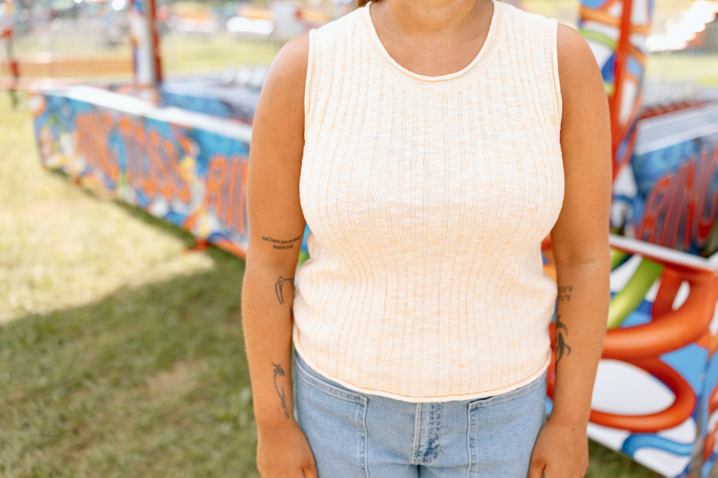 Nat Ribbed Tank