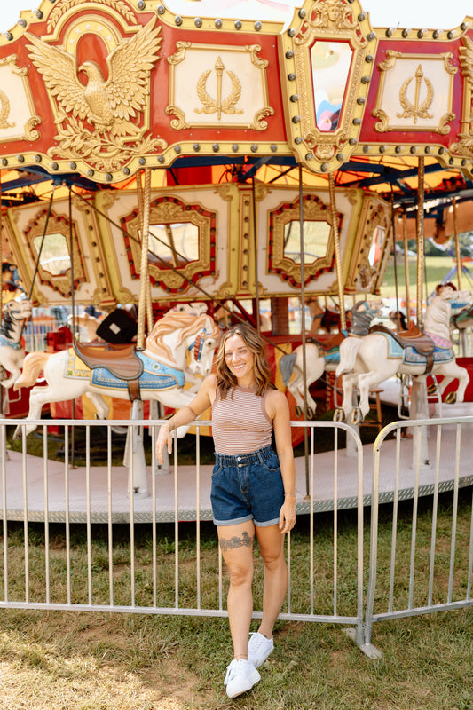 Piper Paper Bag Denim Shorts