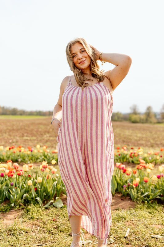 Shania Striped Jumpsuit