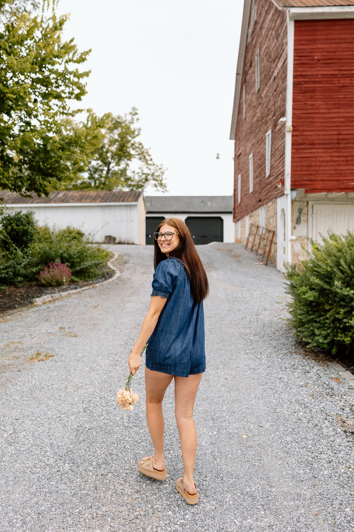 Hazel Denim Cotton Romper