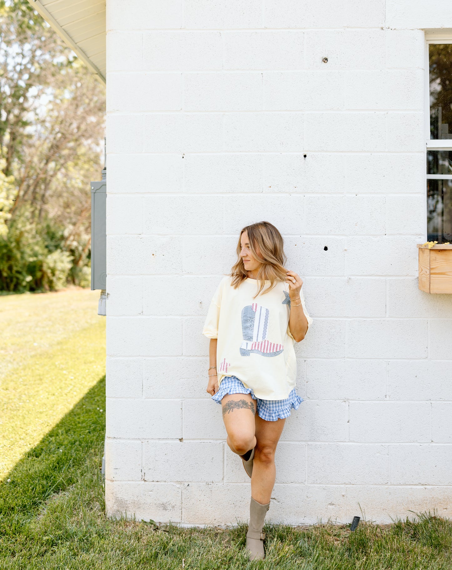 Leanali Patchwork Tee