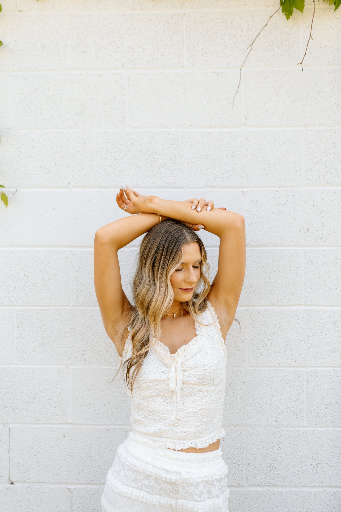 Sadie Lace Tie Tank