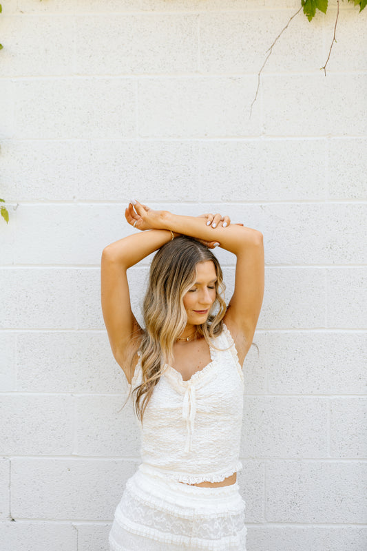 Sadie Lace Tie Tank