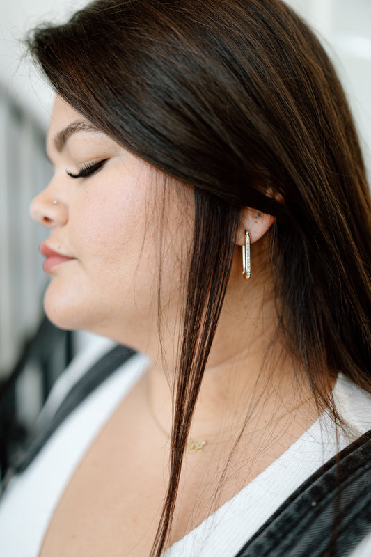 Paperclip Huggie Earrings
