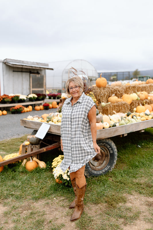 Yara Plaid Button Up Vest/Tunic