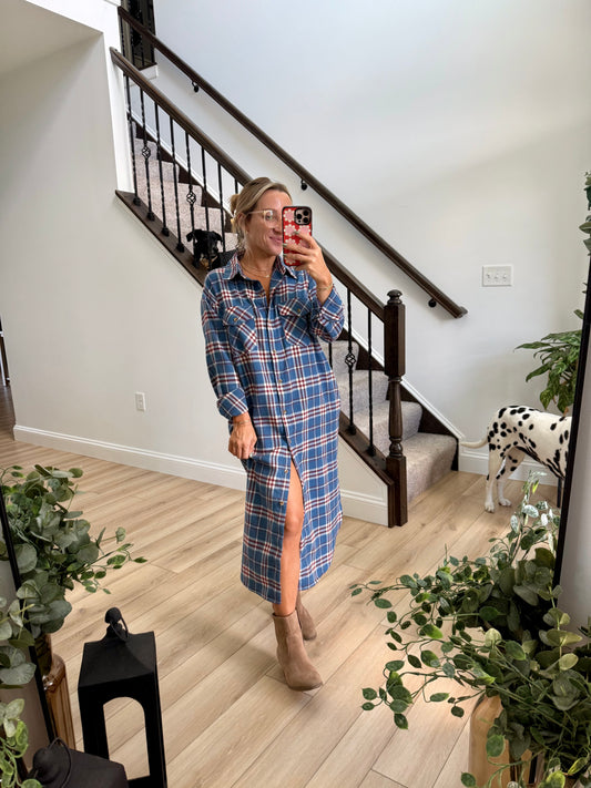 Cheyenne Flannel Longline Shirt