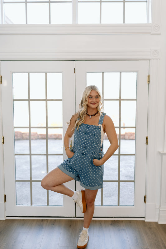 Hazey Polka Dot Overall