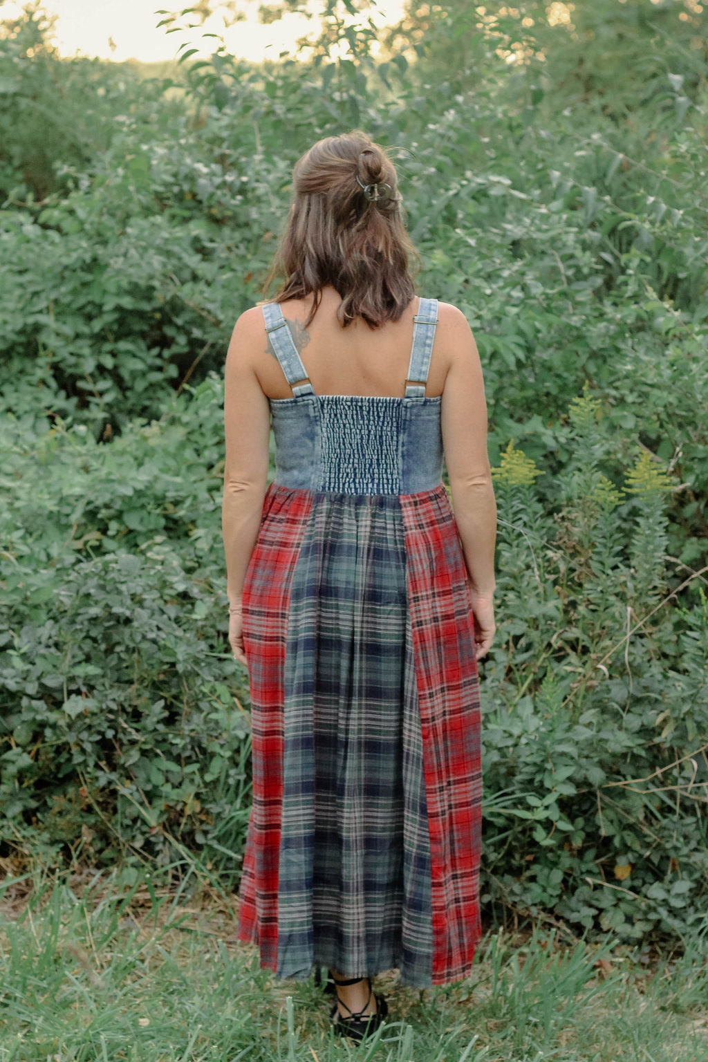 Follow My Lead Plaid Midi Dress