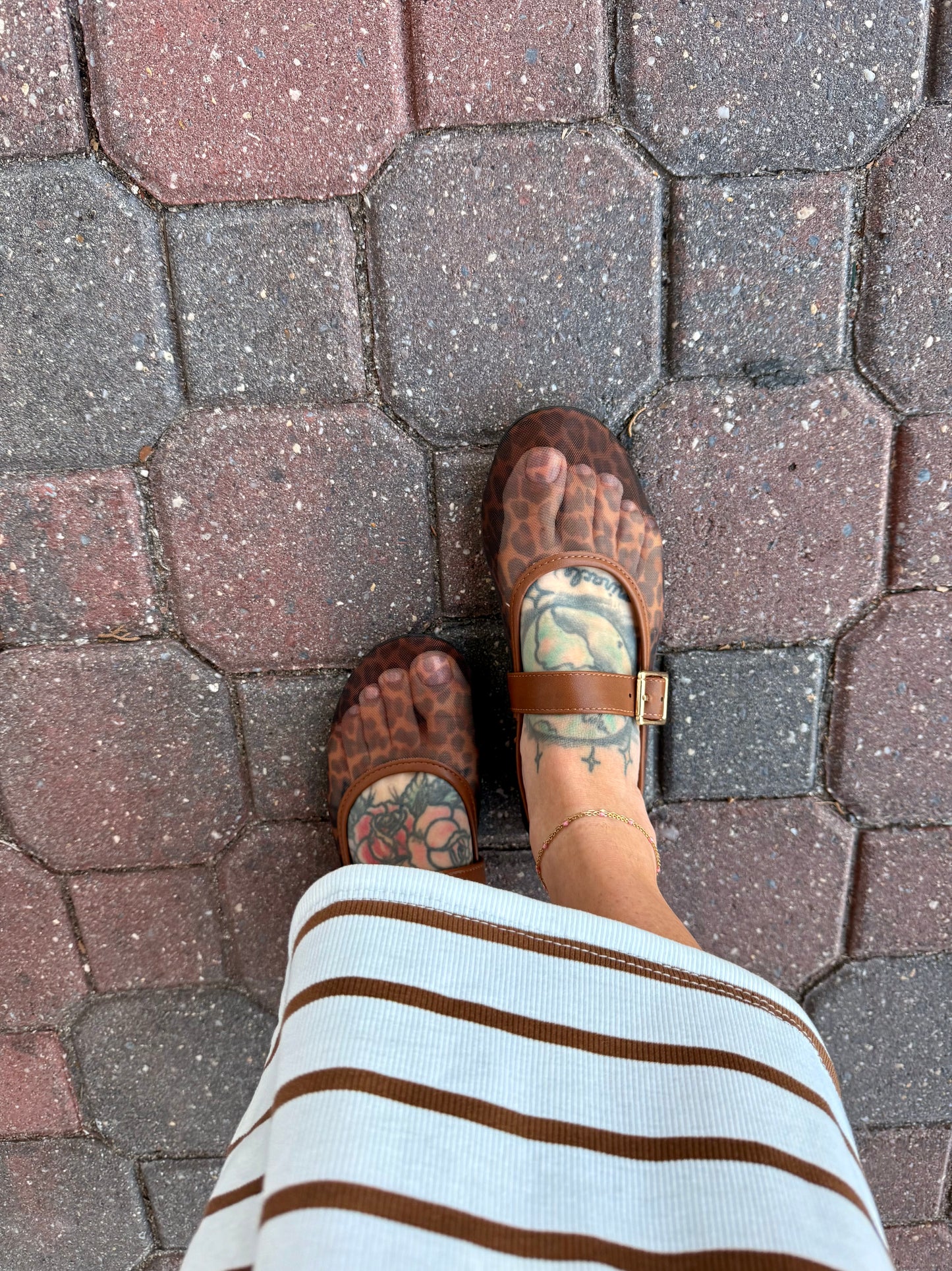 Cal Leopard Mesh Flats