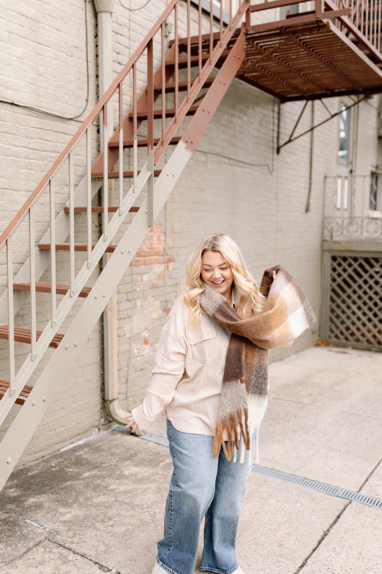 Tia Plaid Scarf