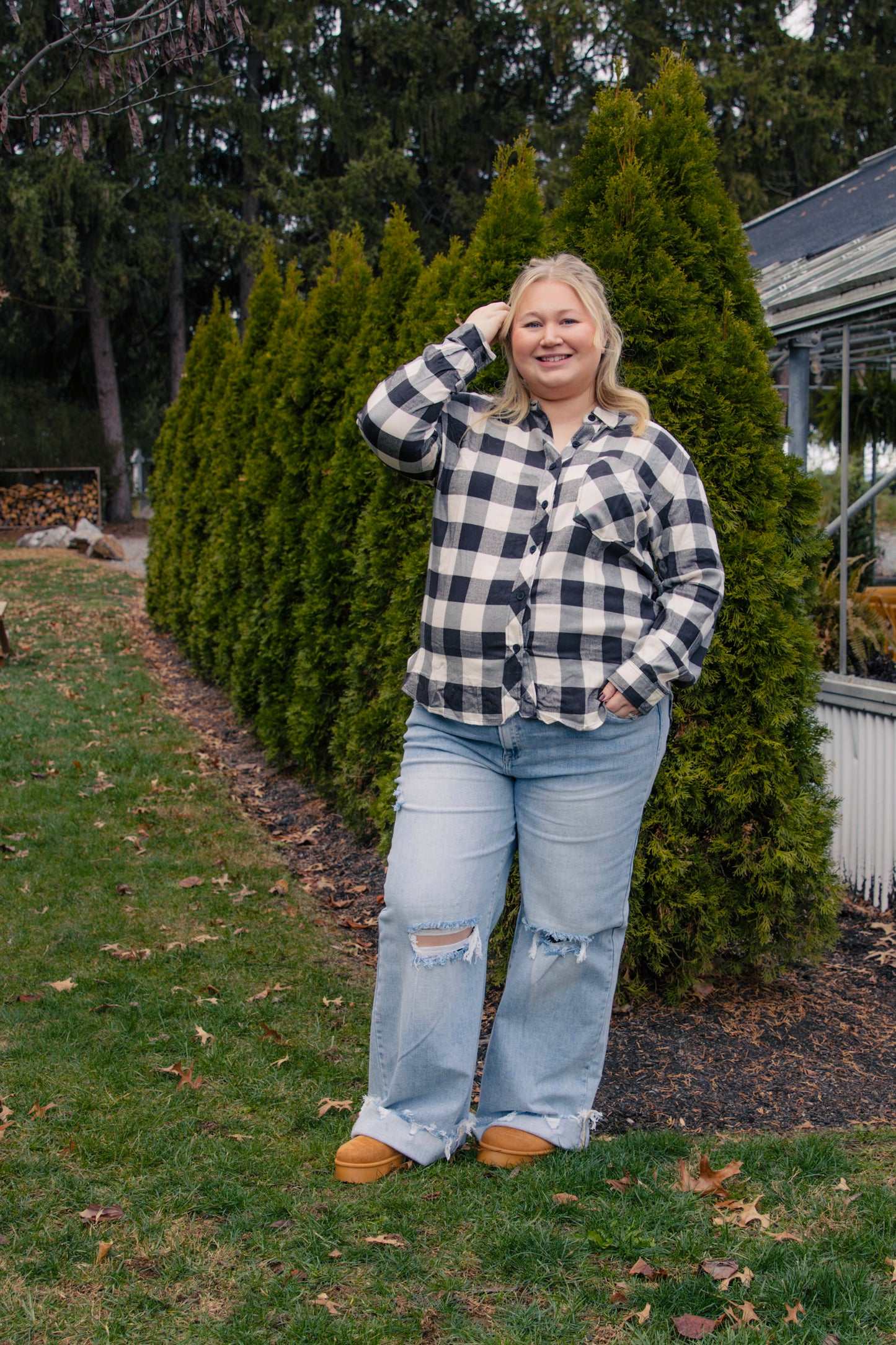 Christmas Everyday Plaid Top